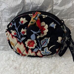 Vera Bradley Black Floral Cosmetic Case